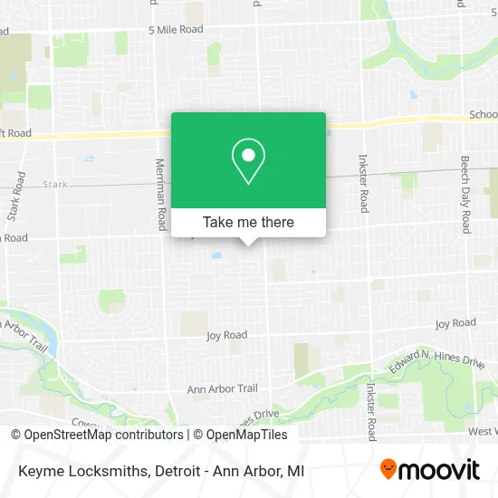 Keyme Locksmiths map