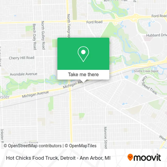 Hot Chicks Food Truck map