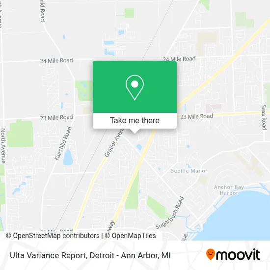 Ulta Variance Report map