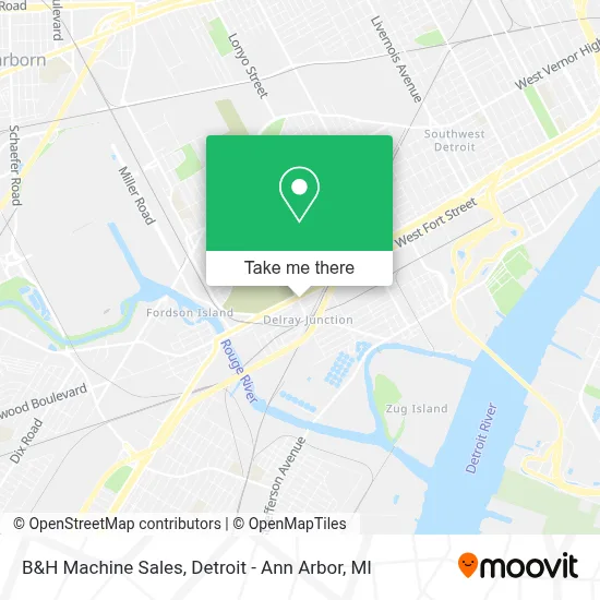 B&H Machine Sales map