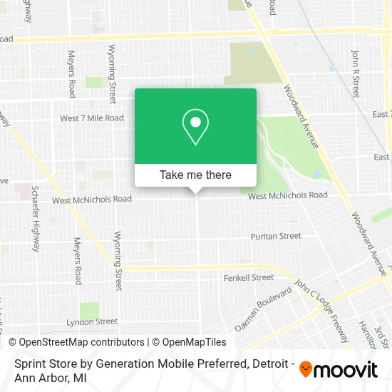 Sprint Store by Generation Mobile Preferred map