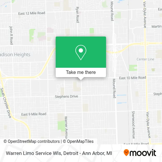 Warren Limo Service Wls map