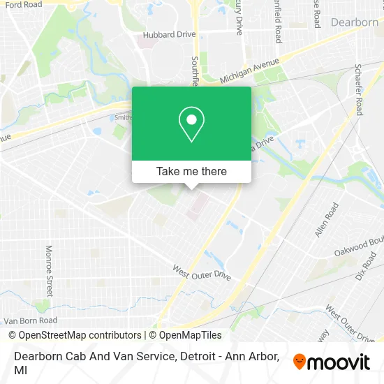 Dearborn Cab And Van Service map