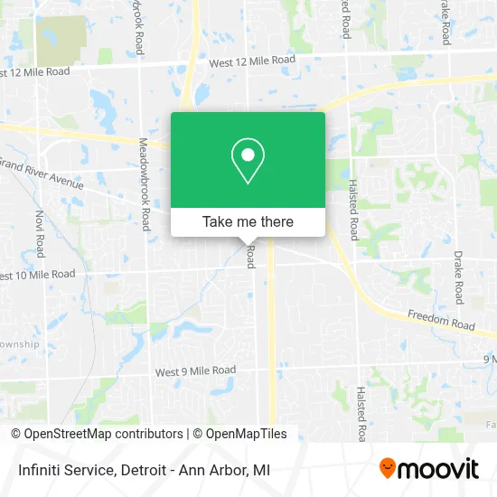 Infiniti Service map
