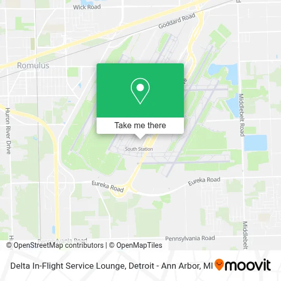 Delta In-Flight Service Lounge map