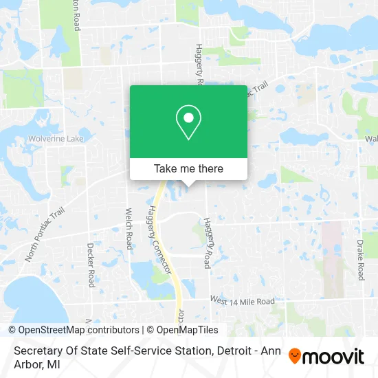 Secretary Of State Self-Service Station map