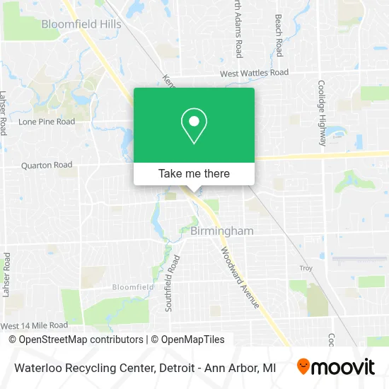 Waterloo Recycling Center map