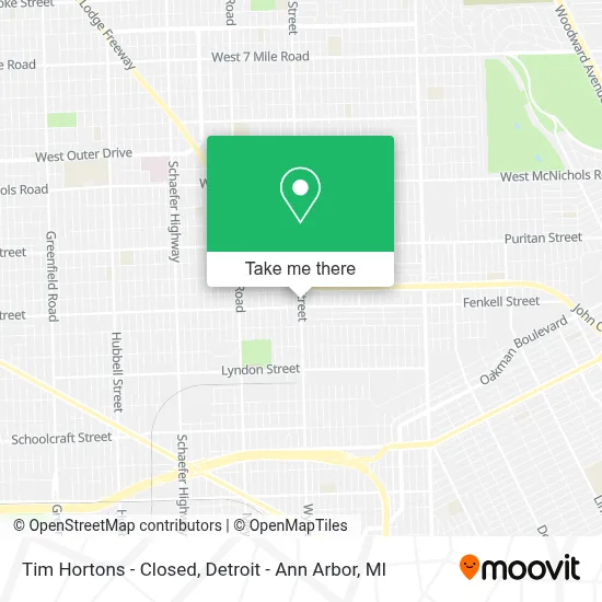 Tim Hortons - Closed map