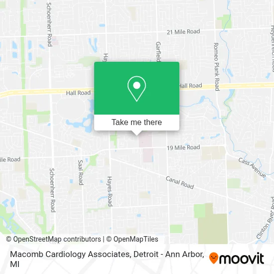 Macomb Cardiology Associates map
