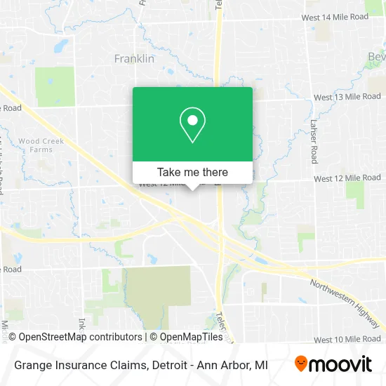 Grange Insurance Claims map