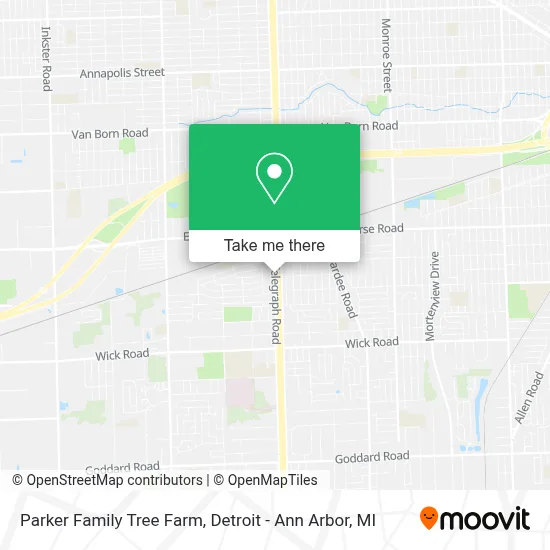 Parker Family Tree Farm map