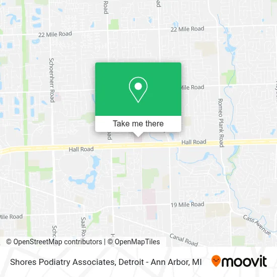 Shores Podiatry Associates map