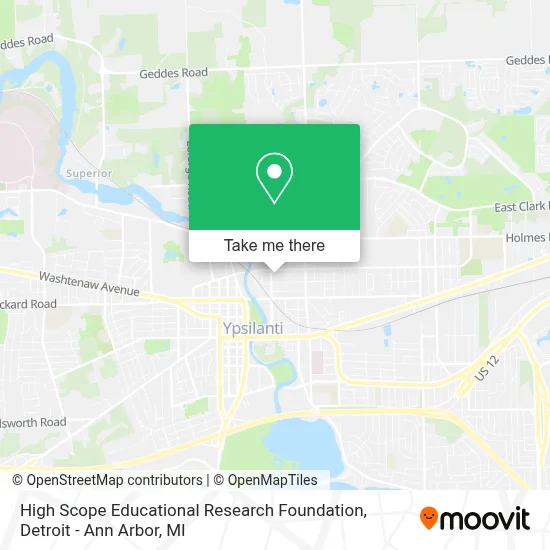 High Scope Educational Research Foundation map