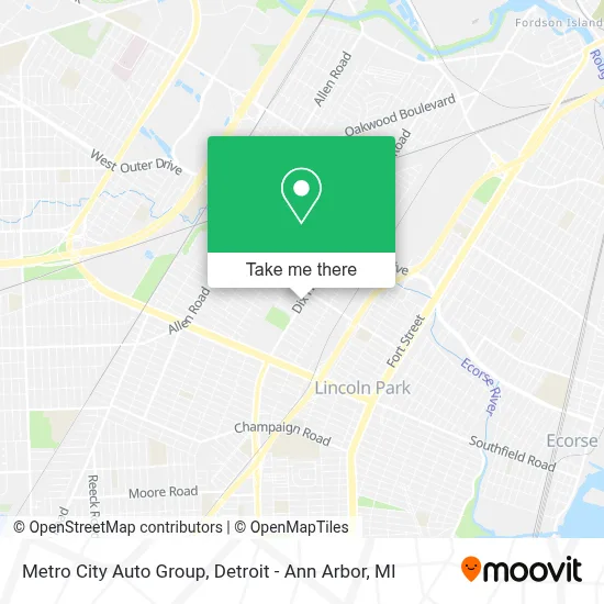 Metro City Auto Group map