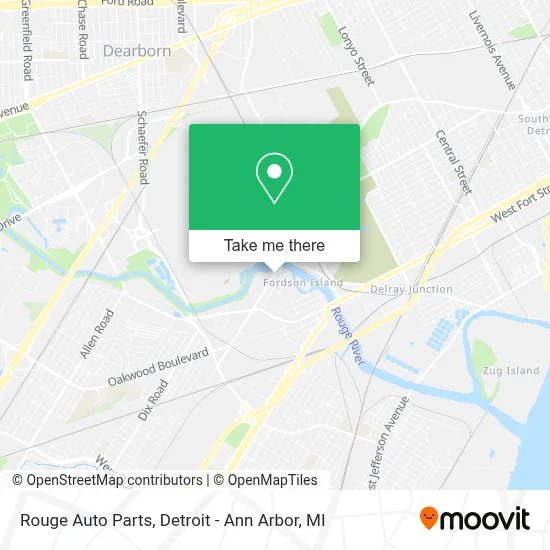 Rouge Auto Parts map