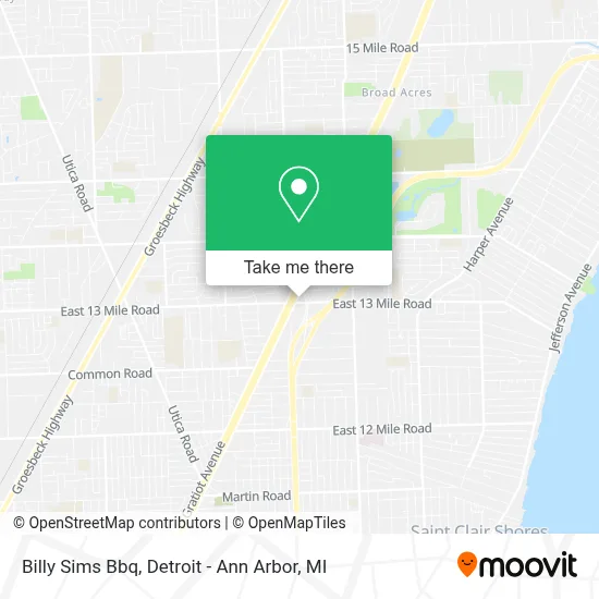 Billy Sims Bbq map