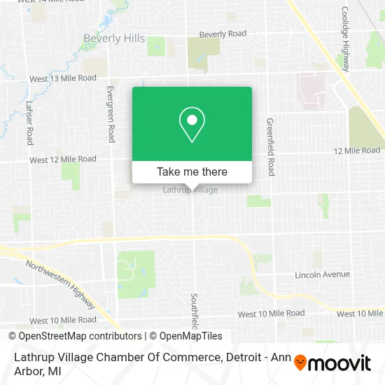 Lathrup Village Chamber Of Commerce map