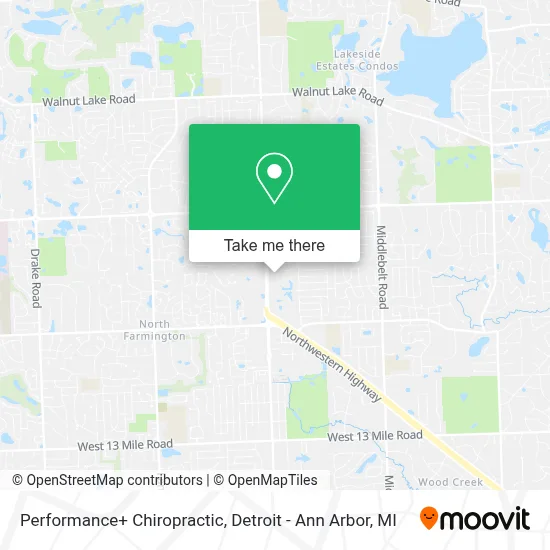 Performance+ Chiropractic map