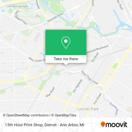 13th Hour Print Shop map