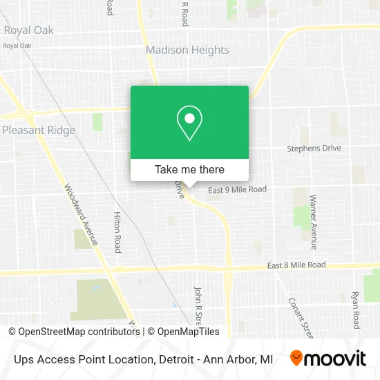 Ups Access Point Location map