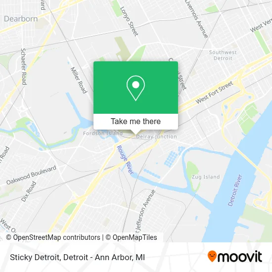 Sticky Detroit map