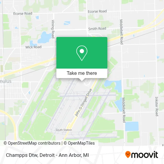 Champps Dtw map