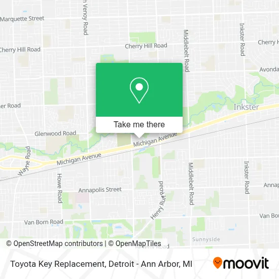 Toyota Key Replacement map