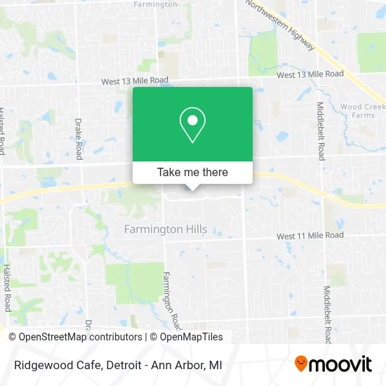 Ridgewood Cafe map