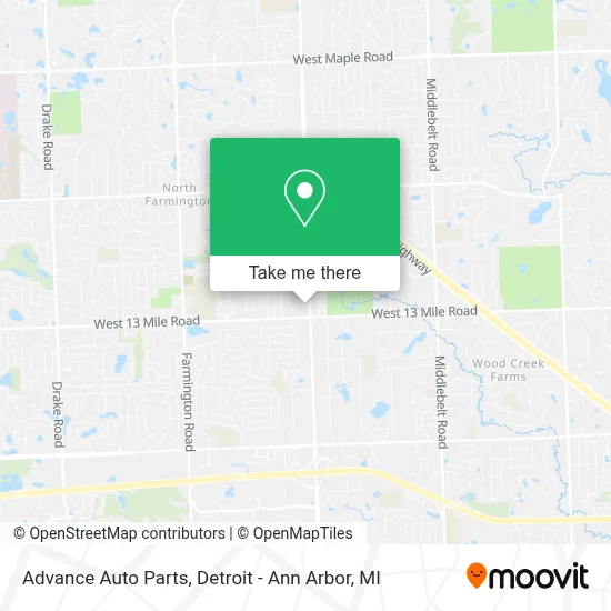 Advance Auto Parts map