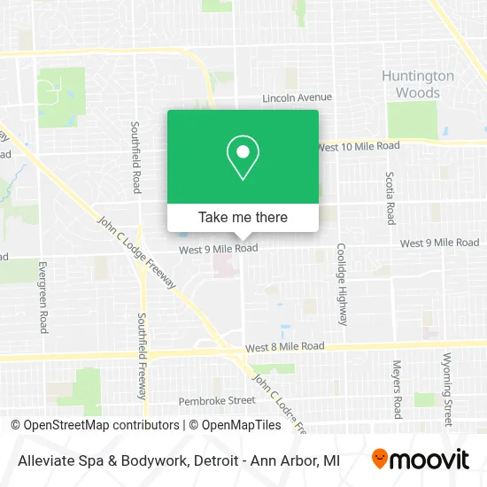 Alleviate Spa & Bodywork map