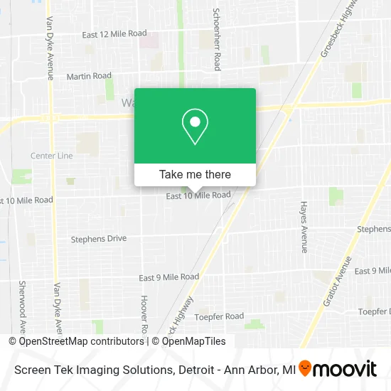 Screen Tek Imaging Solutions map