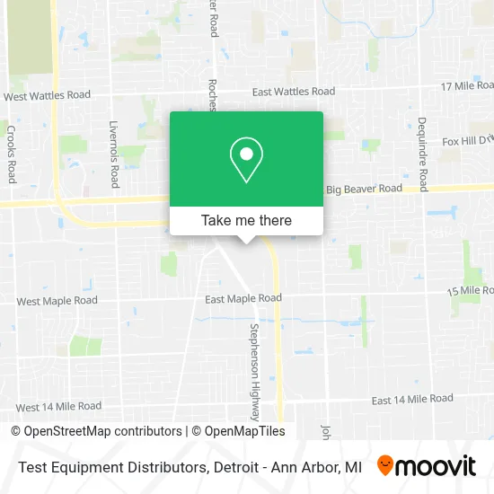 Test Equipment Distributors map