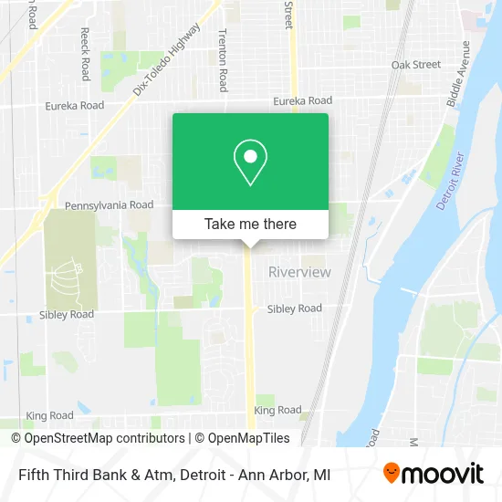 Fifth Third Bank & Atm map