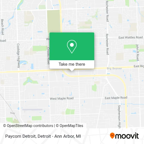 Paycom Detroit map