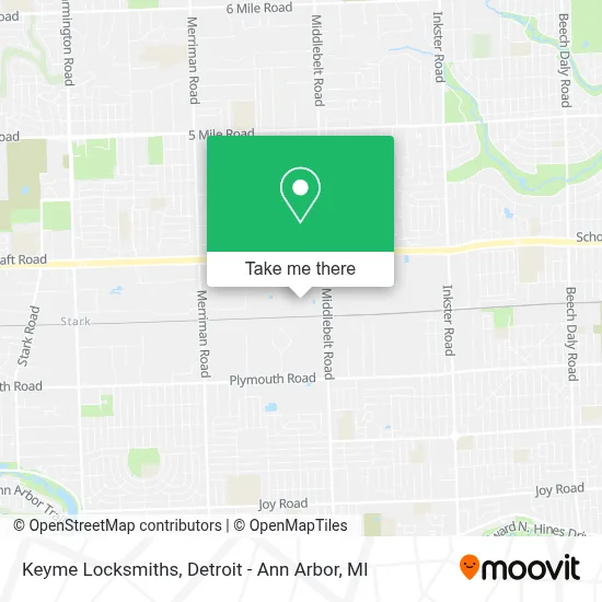 Keyme Locksmiths map