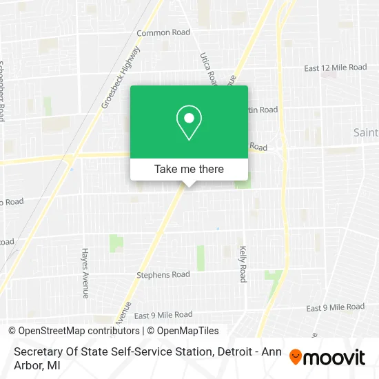 Secretary Of State Self-Service Station map