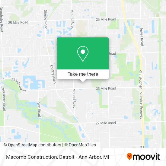 Macomb Construction map