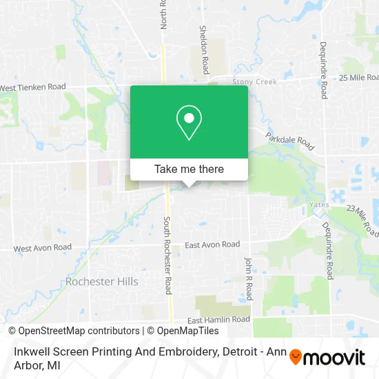 Inkwell Screen Printing And Embroidery map