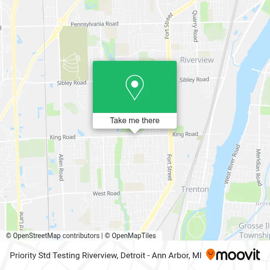 Priority Std Testing Riverview map