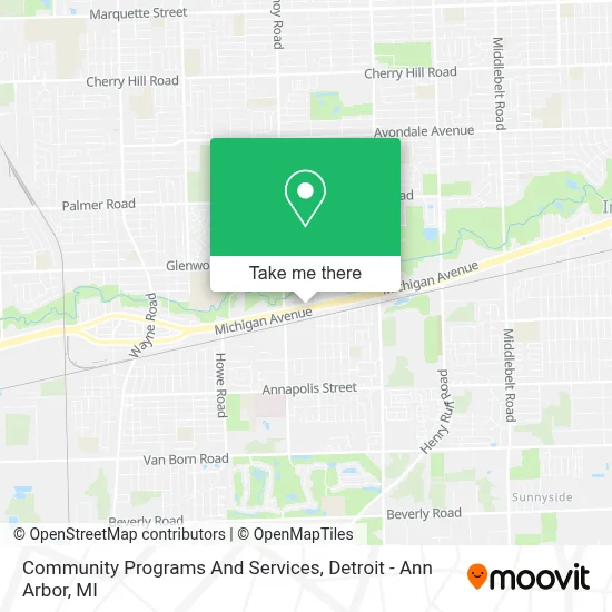 Community Programs And Services map