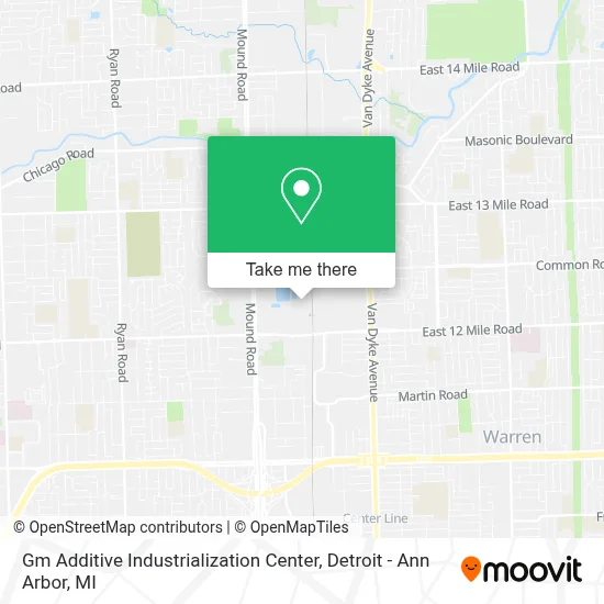 Gm Additive Industrialization Center map