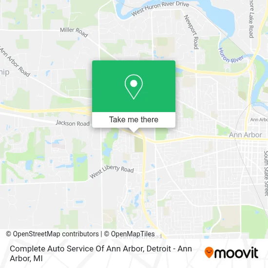 Complete Auto Service Of Ann Arbor map