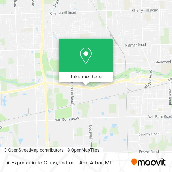 A-Express Auto Glass map