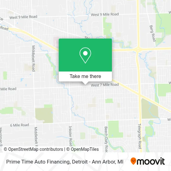 Prime Time Auto Financing map