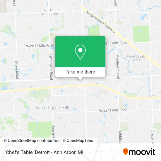 Chef's Table map
