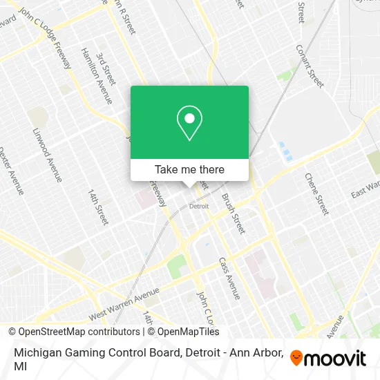 Michigan Gaming Control Board map