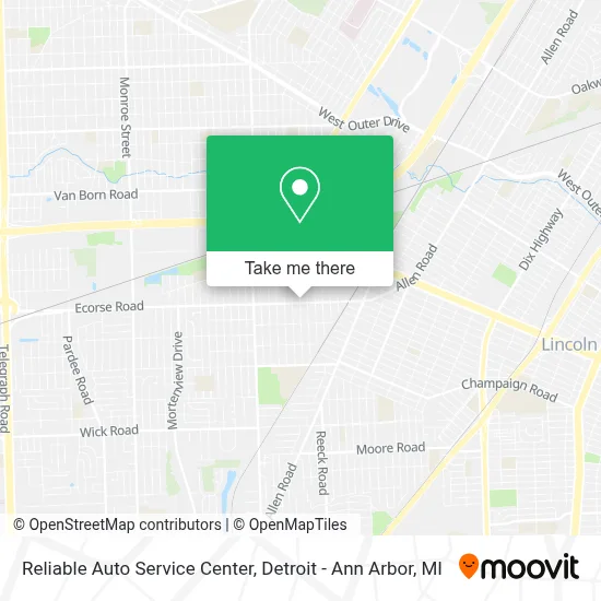 Reliable Auto Service Center map