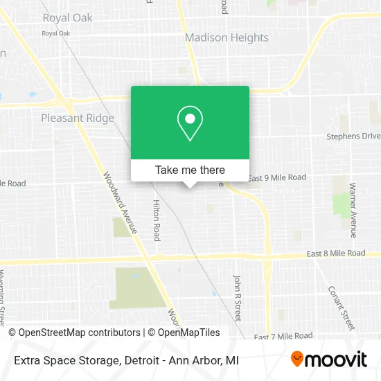 Extra Space Storage map