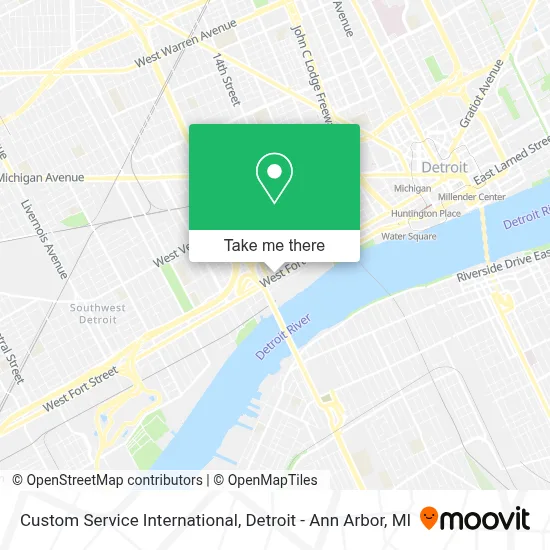 Custom Service International map