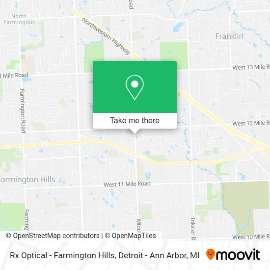 Rx Optical - Farmington Hills map